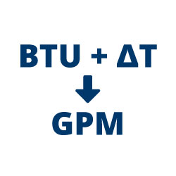 BTU + ΔT → GPM